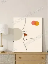 Minimalist Abstract Face Line Art Wall Art for Living Room Home Decor – view 4
