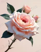 Peach Rose Floral Canvas Wall Art for Bedroom Living framed modern home decor