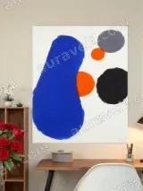 Abstract Bold Color Canvas Wall Art for Living Room Home Decor