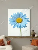 Blue Daisy Floral Canvas Wall Art for Living Room Bedroom Home Decor – вид 3