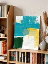 Abstract Color Block Canvas Wall Art for Living Room Home Decor – view 4