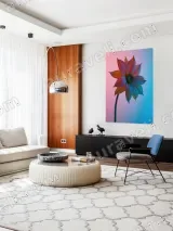 Colorful Gradient Floral Canvas Wall Art for Living Room Home Decor – view 5