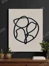 Abstract Continuous Line Canvas Wall Art for Living Room Home Decor – view 3