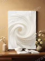 Abstract White Spiral Canvas Wall Art for Living Room Bedroom Home Decor – view 2