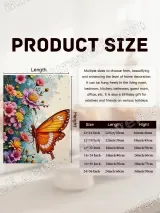 Orange Butterfly Floral Canvas Wall Art for Living Room Home Decor – view 7