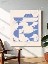 Abstract Geometric Semicircle Canvas Wall Art for Living Room Home Decor – view 3