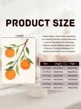 Watercolor Oranges Branch Canvas Wall Art for Living Room Home Decor – view 7