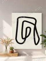 Abstract Continuous Line Canvas Wall Art for Living Room Home Decor – вид 4