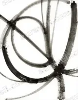Abstract Black Ink Brushstroke Canvas Wall Art for Home framed modern decor