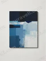 Abstract Blue Block Canvas Wall Art for Living Room Bedroom Home Decor – вид 3