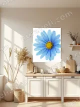 Blue Daisy Floral Canvas Wall Art for Living Room Bedroom Home Decor – view 3