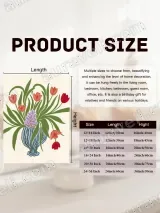 Floral Tulip & Hyacinth Vase Canvas Wall Art for Living Room Home Decor – view 6