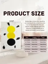Abstract Black Yellow Circles Canvas Wall Art for Home Decor – вид 7