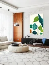 Tropical Botanical Leaves Canvas Wall Art for Living Room Decor – view 5