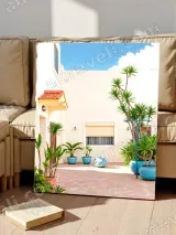 Mediterranean Courtyard Plants Canvas Wall Art for Home Decor – view 5