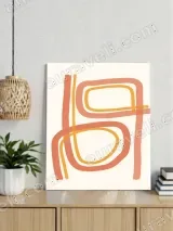 Abstract Geometric Line Canvas Wall Art - Living Room Bedroom Decor – view 3