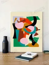 Abstract Geometric Canvas Wall Art for Living Room Bedroom Home Decor