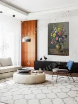 Colorful Floral Bouquet Canvas Wall Art for Living Room Home Decor – вид 5