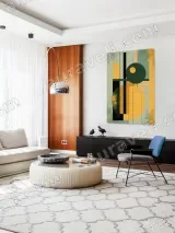 Modern Geometric Abstract Canvas Wall Art for Living Room Home Decor – view 5