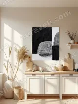 Abstract Geometric Arch Canvas Wall Art for Living Room Decor – view 3