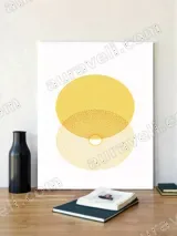 Abstract Geometric Circles Wall Art for Living Room Bedroom Home Decor