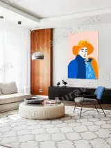 Pop Art Fashion Woman Canvas Wall Art for Home Decor – view 5