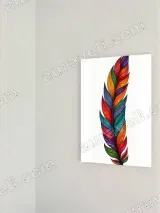 Colorful Feather Canvas Wall Art for Living Room Bedroom Home Decor – вид 2