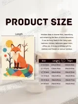 Playful Cartoon Fox Canvas Wall Art for Living Room Home Decor – вид 7