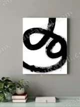 Abstract Black Brushstroke Canvas Wall Art for Living Room Bedroom Home Decor