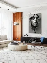 Surreal Textured Face Canvas Wall Art for Living Room Home Decor – вид 5