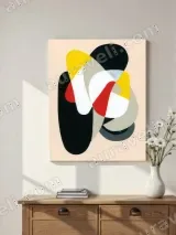 Abstract Geometric Canvas Wall Art for Living Room Home Decor – view 2