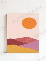 Abstract Sunset Landscape Wall Art for Living Room Bedroom Home Decor
