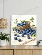 Blueberry Still Life Canvas Wall Art for Living Room Bedroom Home Decor – view 2