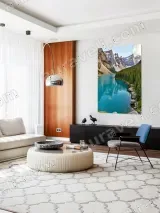 Snow - Capped Mountain Lake Forest Canvas Wall Art for Home Decor – view 5