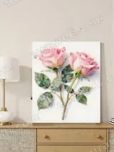Pink Roses Floral Canvas Wall Art for Living Room Bedroom Decor – view 3