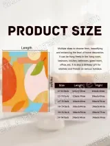 Abstract Pear & Geometric Canvas Wall Art for Living Room Decor – вид 7