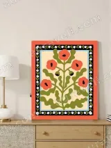 Retro Floral Canvas Wall Art for Living Room & Bedroom Decor – вид 4