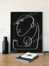 Abstract Line Art Figure Canvas Wall Art for Living Room Home Decor