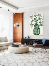 Green Floral Vase Canvas Wall Art for Living Room Home Decor – view 5