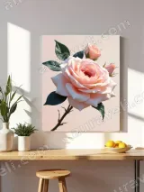 Peach Rose Floral Canvas Wall Art for Bedroom & Living Room Home Decor – view 4