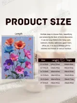 Colorful Cosmos Floral Canvas Wall Art for Living Room Bedroom Decor – view 7