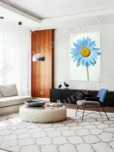 Blue Daisy Floral Canvas Wall Art for Living Room Bedroom Home Decor – вид 5