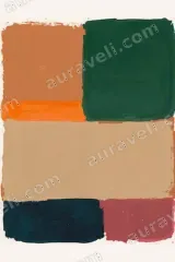 Abstract Geometric Color Block Canvas Wall Art for Living modern home decor