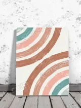 Abstract Rainbow Strokes Canvas Wall Art for Living Room Home Decor