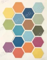 Colorful Hexagon Abstract Wall Art for Living Room Bedroom Home Decor wall art print