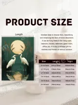 Two Egrets Moonlit Lake Reed Canvas Wall Art for Living Room Home Decor – view 7