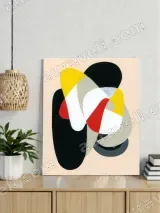 Abstract Geometric Canvas Wall Art for Living Room Home Decor – view 4