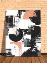 Abstract Geometric Canvas Wall Art for Living Room Home Decor – view 2