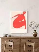 Abstract Red Figure Canvas Wall Art for Living Room Bedroom Home Decor – view 2
