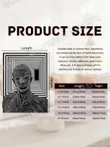 Abstract Optical Illusion Human Figure Canvas Wall Art for Home Decor – вид 7